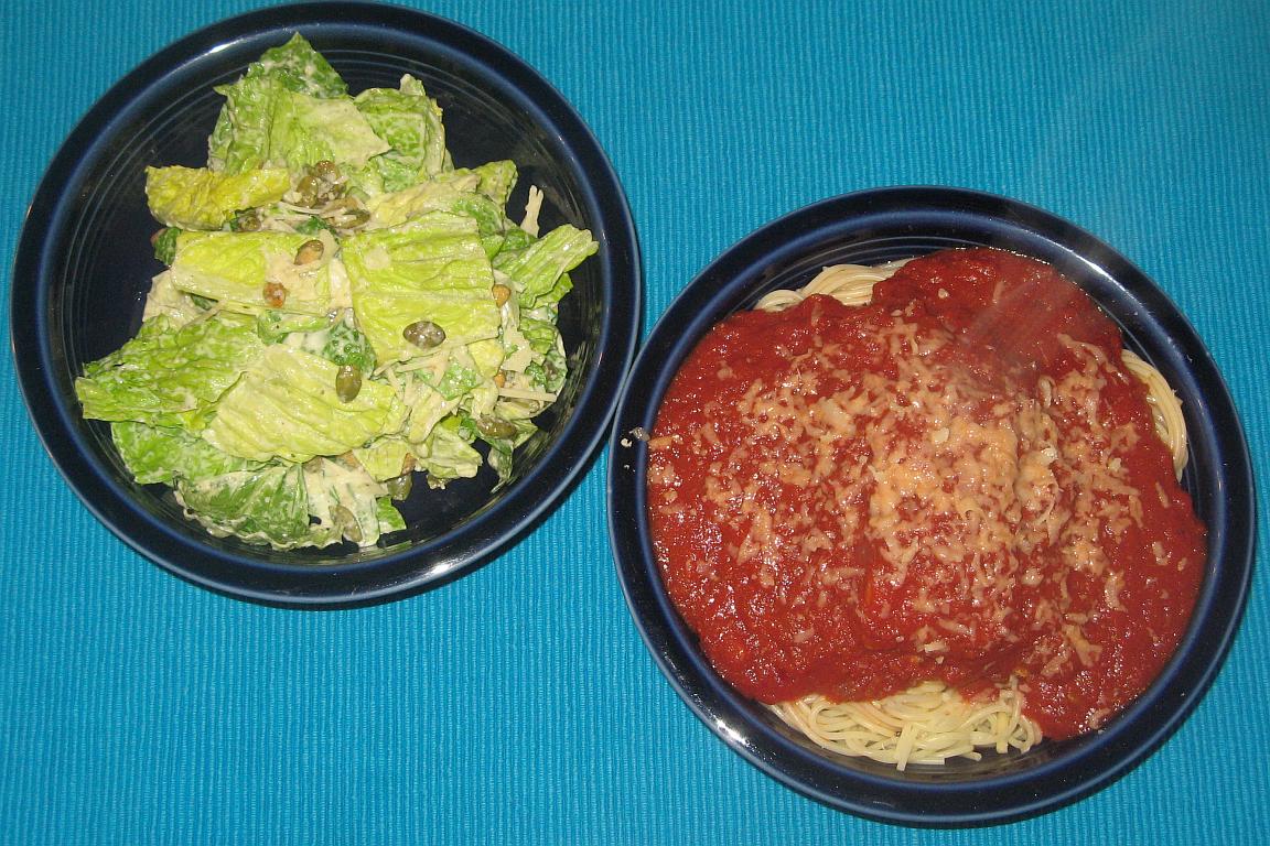 Chicken Parmesan with Caesar Salad