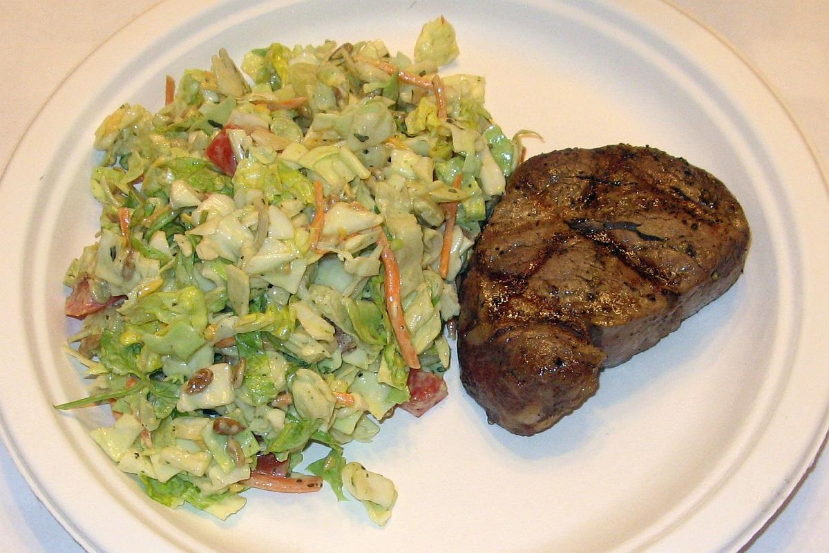 Filet Mignon Steak and Salad