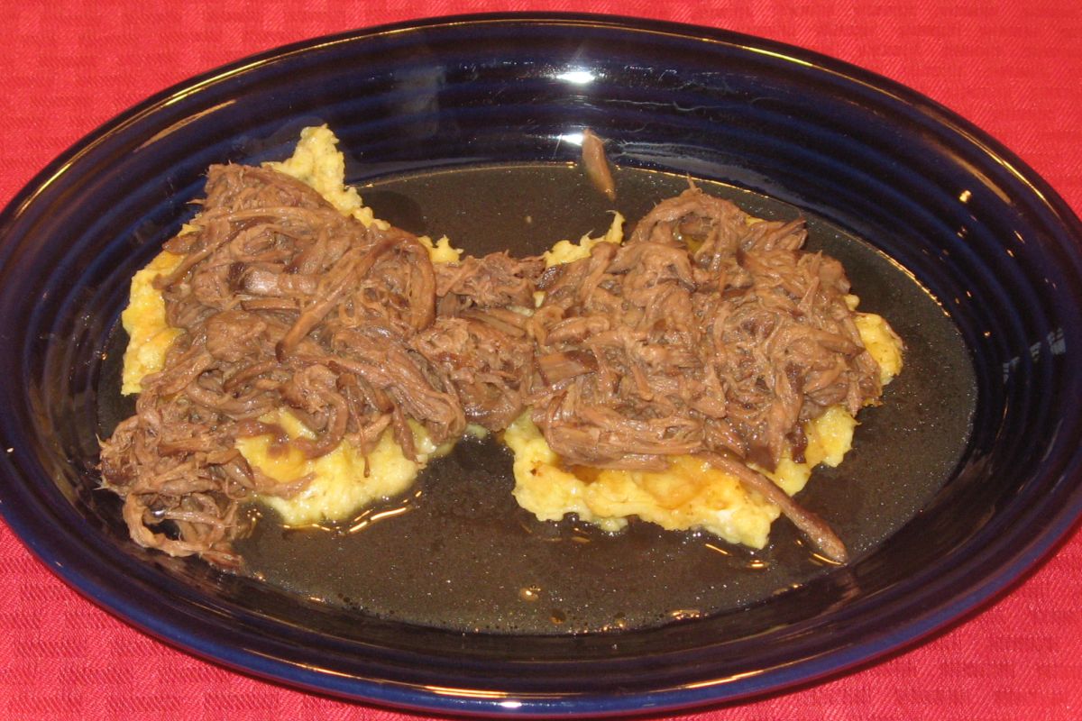 Chaffles and Shredded Beef Au Jus