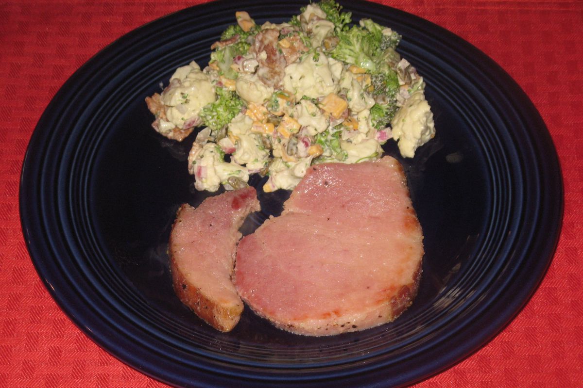 Ham Steak and Broccoli Salad